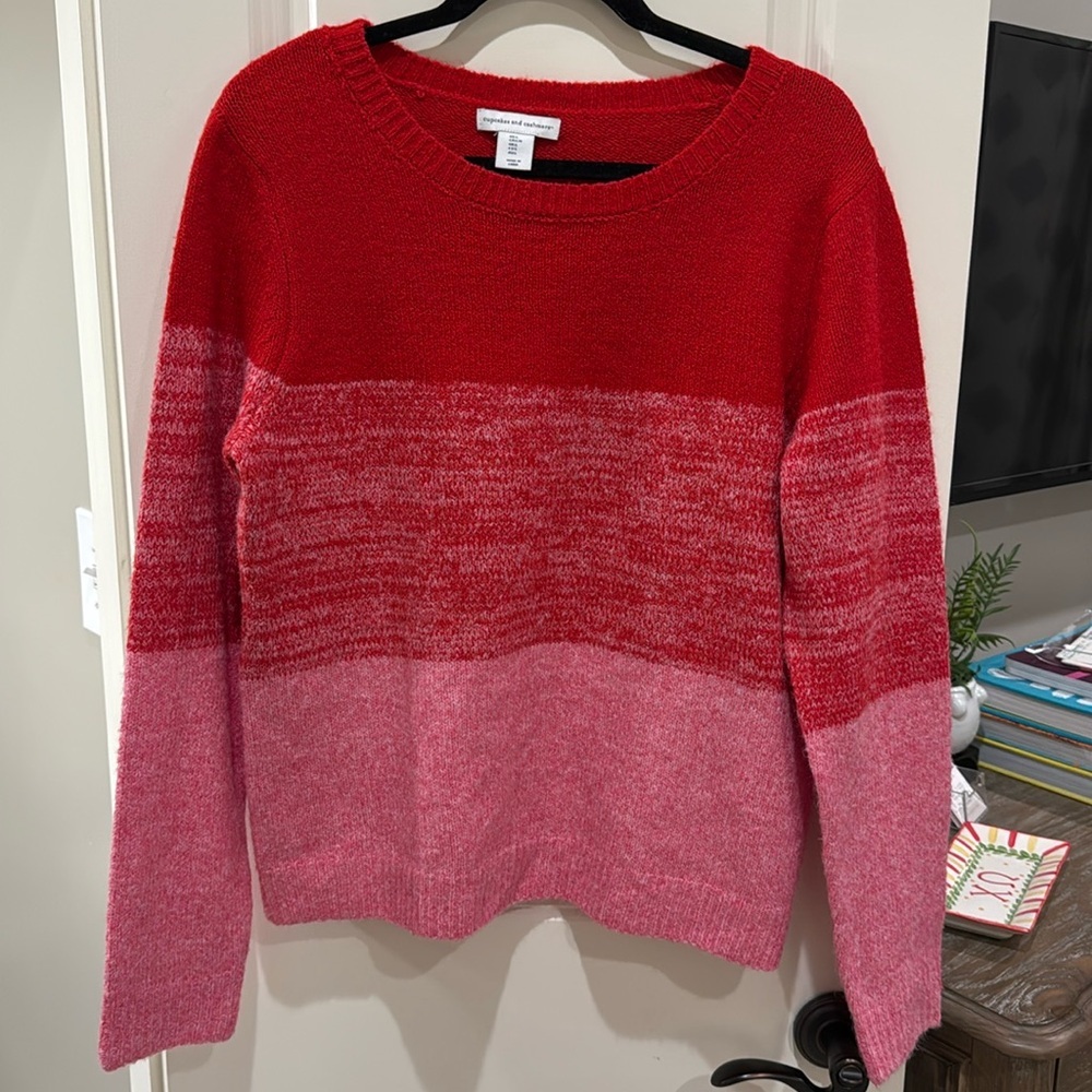 Cupcakes and Cashmere Pink & Red Sweater